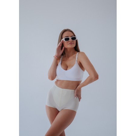 Корректирующие компрессионные трусы женские шортики Молочный